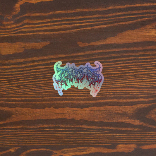 Sticker, Holographic, Die Cut, Red White & Bloody Logo