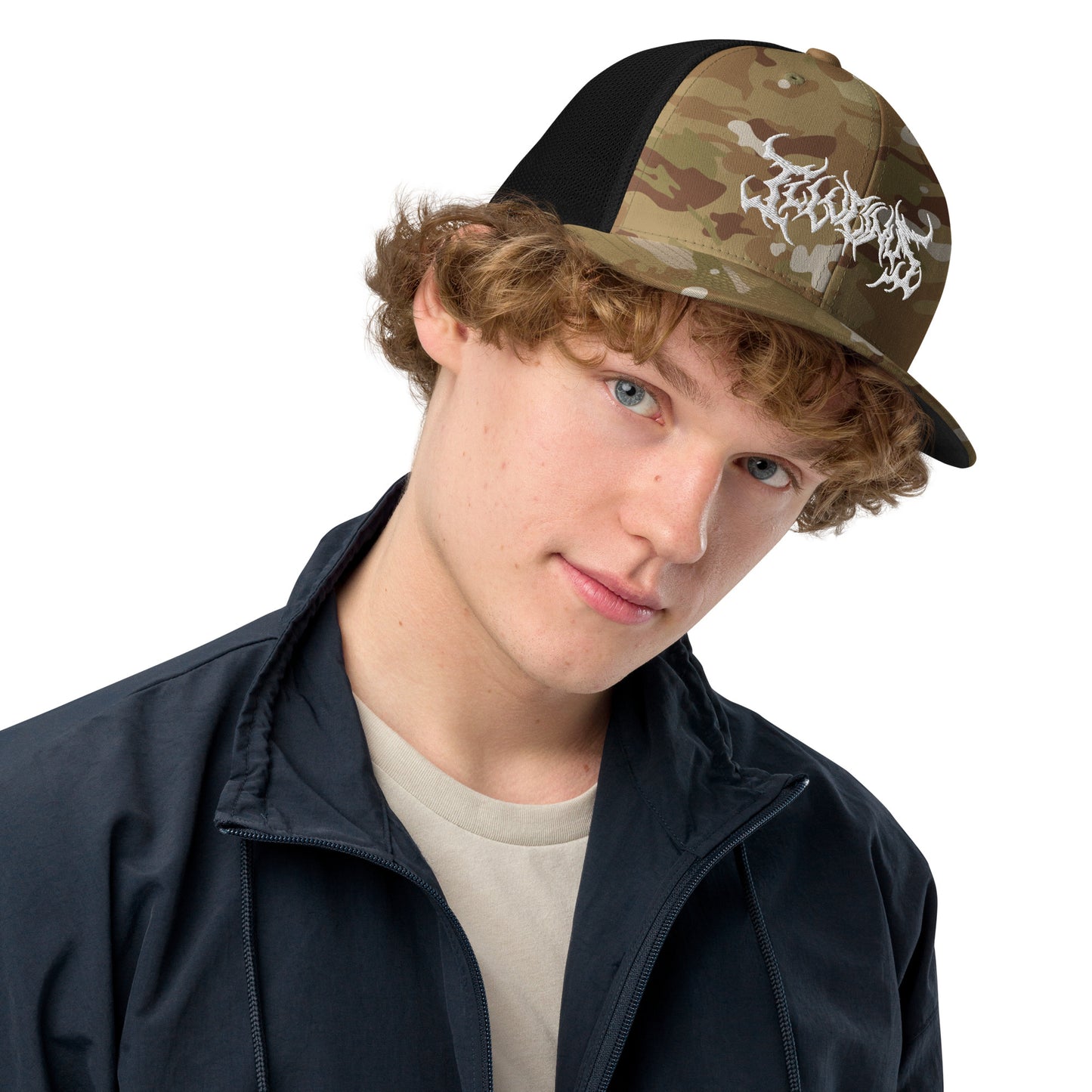 Logo Flexfit Mesh Trucker Hat