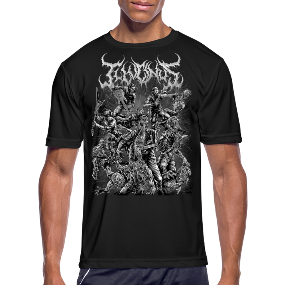 Men’s B/W Slam & Scram Performance T-Shirt - black